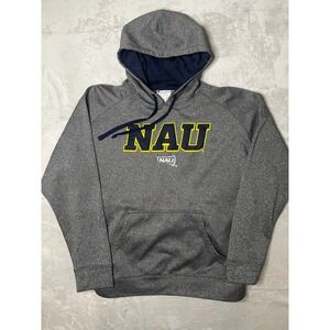 Champion NAU Northern Arizona University Gray Hoodie Sweatshirt Size L